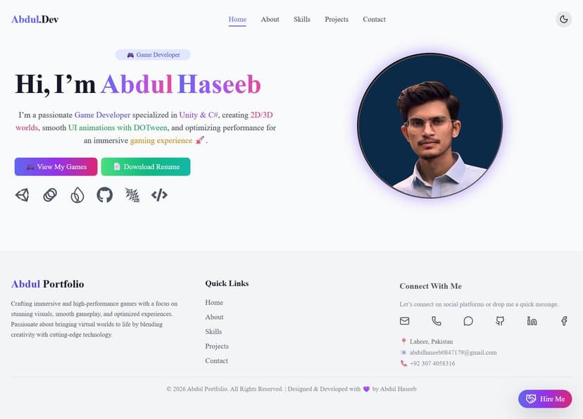 ABDUL HASEEB PORTFOLIO